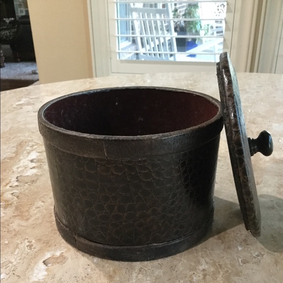 Dark Brown Animal Print Trinket Box (GUC) - Picture 2 of 8